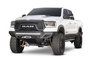 Ram Rebel 1500 Bumper - Front - Addictive Desert Designs - Stealth Fighter - Hammer Black with Satin Black panels - `19-`27